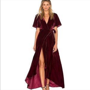Privacy Please Krause Velvet Wrap Dress XS